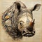 Wire Rhino Poster: Fusion Of Art Spiegelman And Dave Mckean Styles
