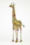 Wired and beaded African animal Craft of a Giraffe isolated on a