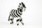 Wired and beaded African animal Craft of a Zebra isolated on a w