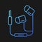 Wired earphones gradient vector icon for dark theme