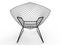 Wired mesh chair front view