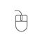 wired mouse icon. Element of simple icon for websites, web design, mobile app, info graphics. Thin line icon for website design an