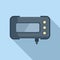 Wired taximeter device icon flat vector. Public service