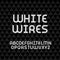 Wired wavy cable, white contour alphabet