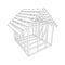 Wireframe framing house