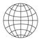 Wireframe globe