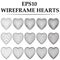 Wireframe heart set.