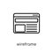 Wireframe icon. Trendy modern flat linear vector Wireframe icon
