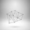 Wireframe mesh polygonal abstract form