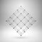 Wireframe mesh polygonal cube