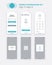 Wireframe UI kit for smartphone. Mobile App UX design. New OS sign in.