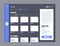 Wireframes screens. Dashboard UI and UX design.
