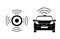 Wireless car charging station symbol. Electric car charging icon isolated. Electric Vehicle electric car charging point icon vecto