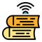 Wireless catalogs icon color outline vector
