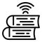 Wireless catalogs icon, outline style
