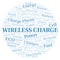 Wireless Charge typography word cloud create with the text only.