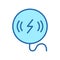 Wireless Charger Color Line Icon. Power Charge for Mobile Phone Pictogram. Device for Recharge Smartphone Energy Symbol