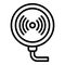 Wireless charger icon, outline style