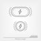 Wireless charger line icons