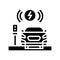 wireless charging electric glyph icon vector illustration