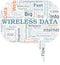 Wireless Data vector word cloud, made with text only.