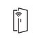 Wireless door outline icon vector automatic opening door modern entrance. For your web site design, logo, app, UI. illustration