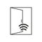 Wireless door outline. Internet network. Safety internet technology. Vector illustration.
