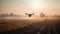 Wireless drone hovering mid air, capturing nature beauty generated by AI