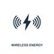 Wireless Energy icon. Premium style design from future technology icons collection. Pixel perfect Wireless Energy icon