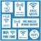 Wireless free signs set, wifi icons