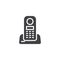 Wireless home telephone vector icon