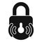 Wireless lock padlock icon simple vector. Stop theft