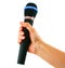 Wireless microphone in hand