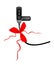 Wireless Microphone with Red Ribbon