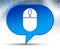 Wireless mouse icon blue bubble background