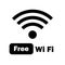 Wireless Network Symbol wifi icon. Free public wifi connection.