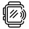 Wireless pedometer icon outline vector. Smart fitness wristband