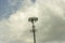 Wireless radio tower against the sky