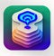 Wireless Service Provider Software App Icon. Generative AI.