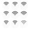 Wireless signs set, wifi icons