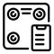 Wireless smart scales icon, outline style