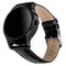 Wireless smart watch in a round shiny black