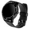 Wireless smartwatch in a round matte black case