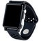 Wireless smartwatch in a square glossy black case