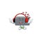 Wireless speaker cartoon character design Listening music on a headset