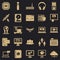 Wireless technologies icons set, simple style