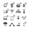 Wireless technology computer icon set, vector eps10