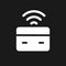 Wireless transfer money dark mode glyph ui icon