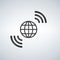 Wireless world wifi Earth broadband symbol of worldwide internet access.