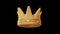 Wirframe VR digital golden crown isolated icon